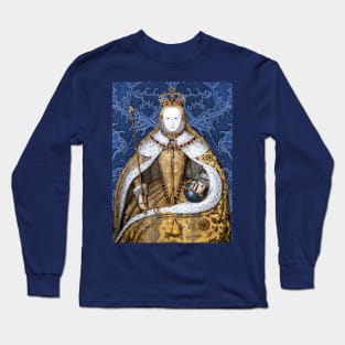 Queen Elizabeth I Tudor Collage Coronation Portrait Long Sleeve T-Shirt